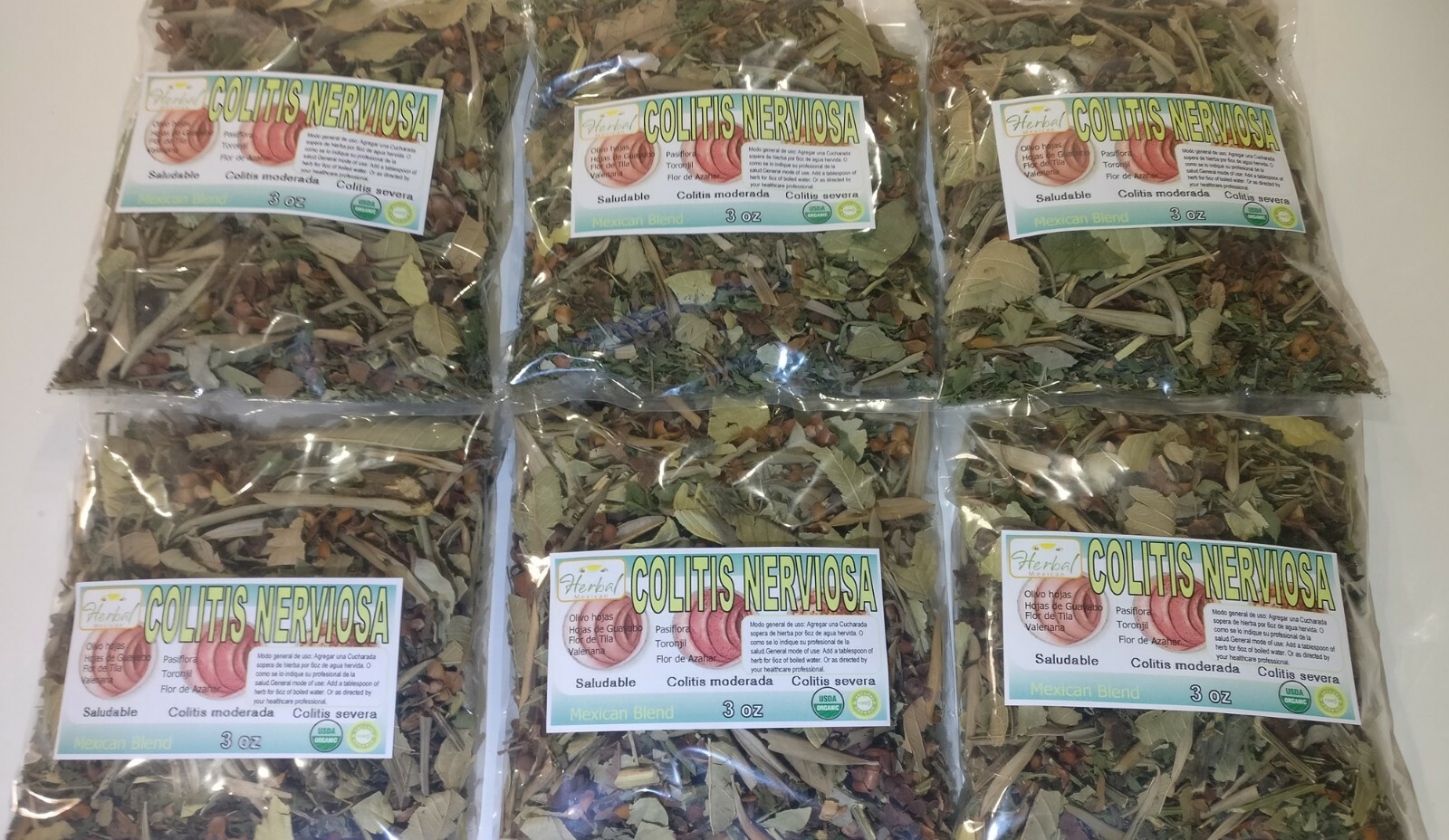Colitis Nerviosa Te Ulcerative colitis aid 3oz Natural Tea Mexican Blend !!!