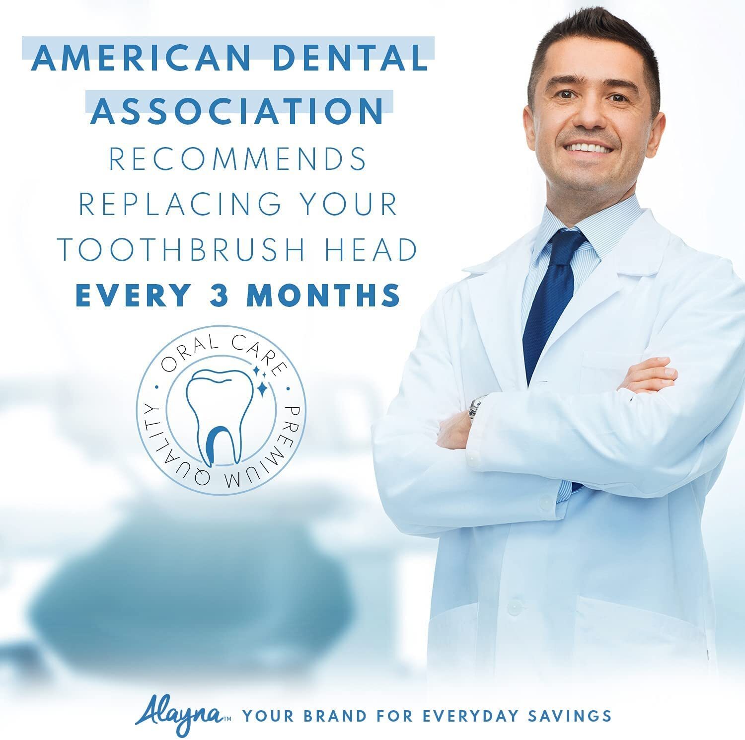 Alayna Toothbrush Replacement Heads Compatible with Oral B – 20 Toothbrushes