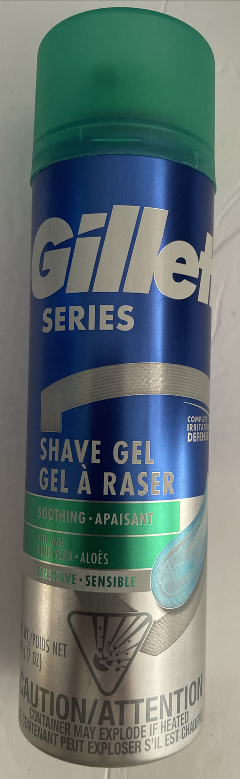 Gillette series Sensitive soothing aloe Shave Gel, 7 oz-Lot Of 2