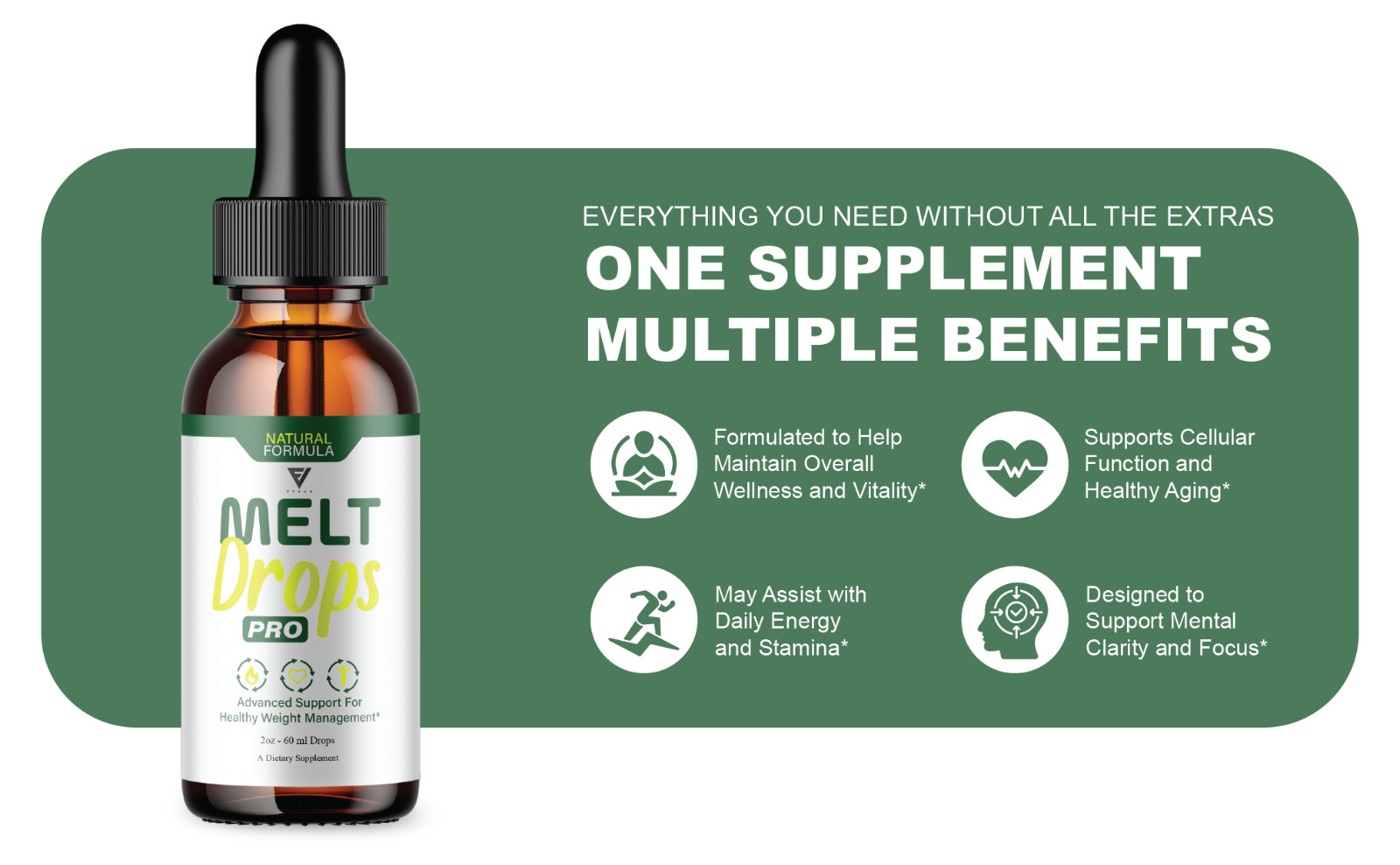Melt Drops Pro Supplement, Melt Drops Pro Weight Management (2oz)