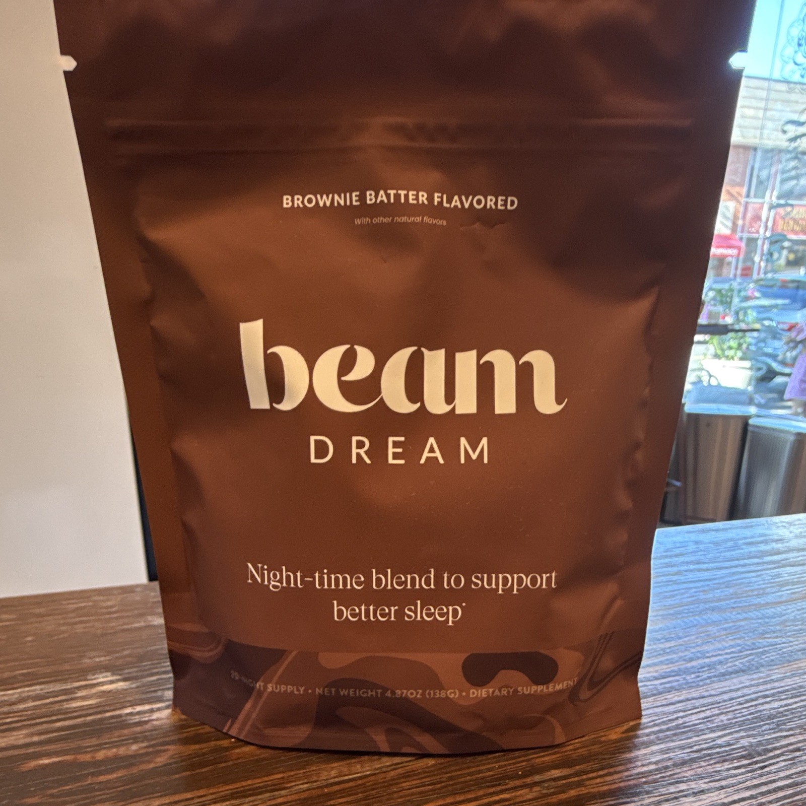 beam Dream Sleep Support Powder Brownie Batter Night-Time Blend 4.87 oz