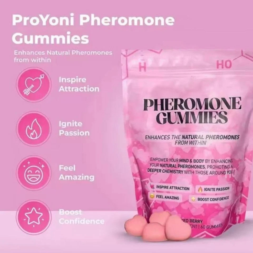 ProYoni Pheromone Gummies Mixed Berry 60 Gummies Natural Attraction Support
