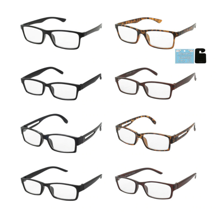 Distance Glasses Square Frames Near Sighted -1.00 to -4.00 Negative Strengths