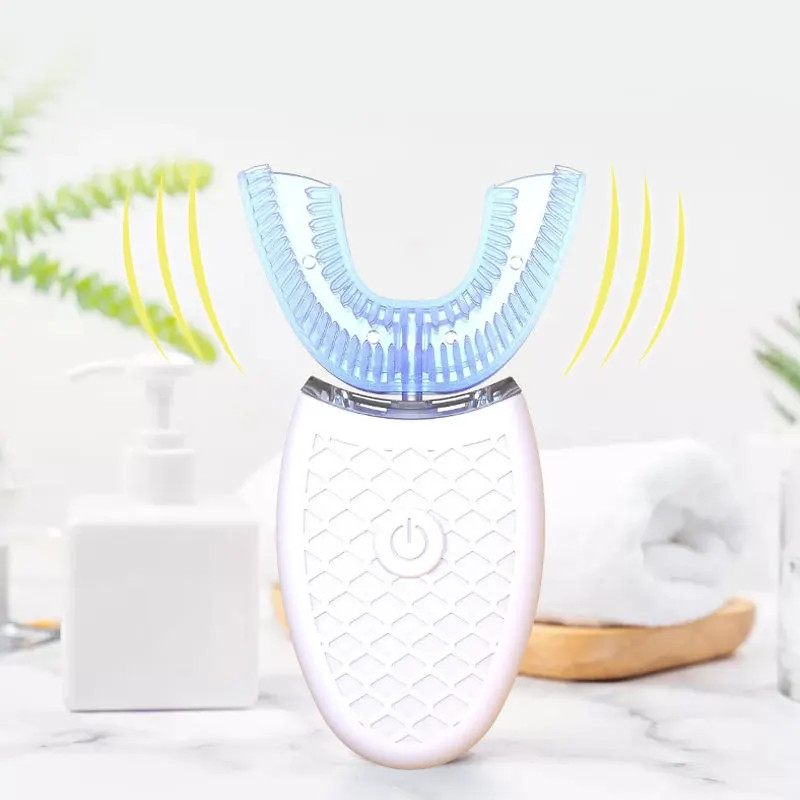 U-Type Toothbrush 360 Degrees Intelligent Silicon Head Sonic Electric Toothbrush