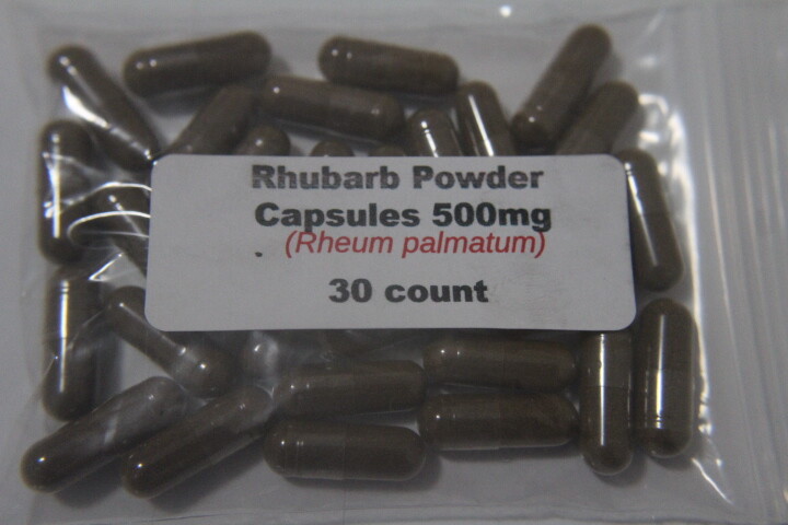 Rhubarb Root Powder Capsules 500mg (Rheum palmatum)
