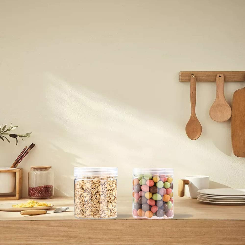 20 Pack 4oz/120ml Round Plastic Jars with Lids Empty Clear,Clear