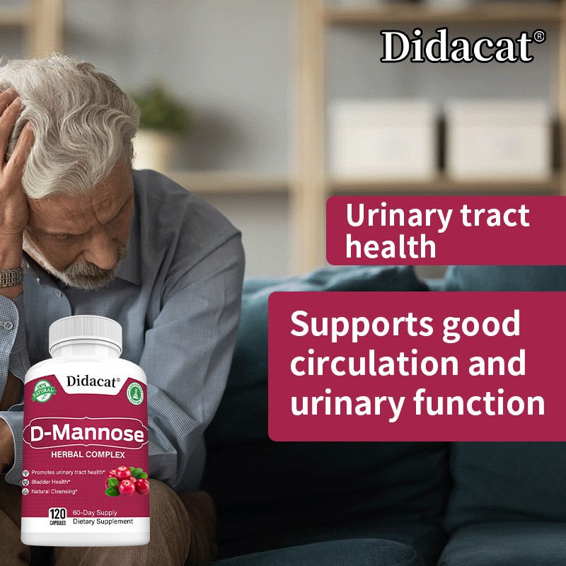 D Mannose Capsules Urinary Tract Cleanse Promotes Bladder Health 120 Pills
