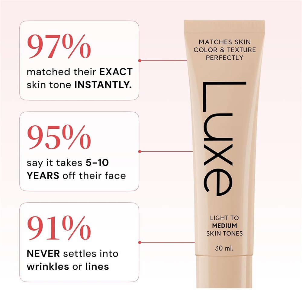 Luxe Color Changing Foundation,Instantly Adapts to Your Skin Tone – Medium 30ml
