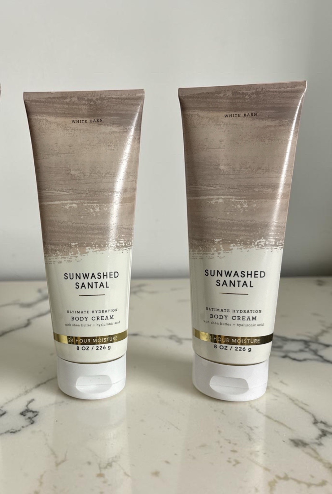 2 Bottles New SUNWASHED SANTAL BATH & BODY WORKS 8OZ BODY CREAM LOTION