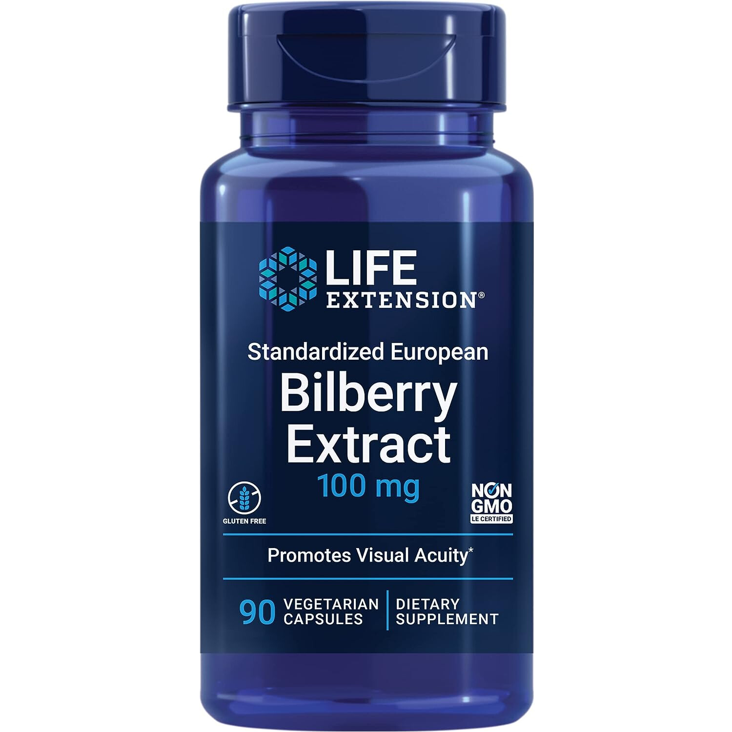 Life Extension Standardized European Bilberry Extract 100mg,90 Veg Caps
