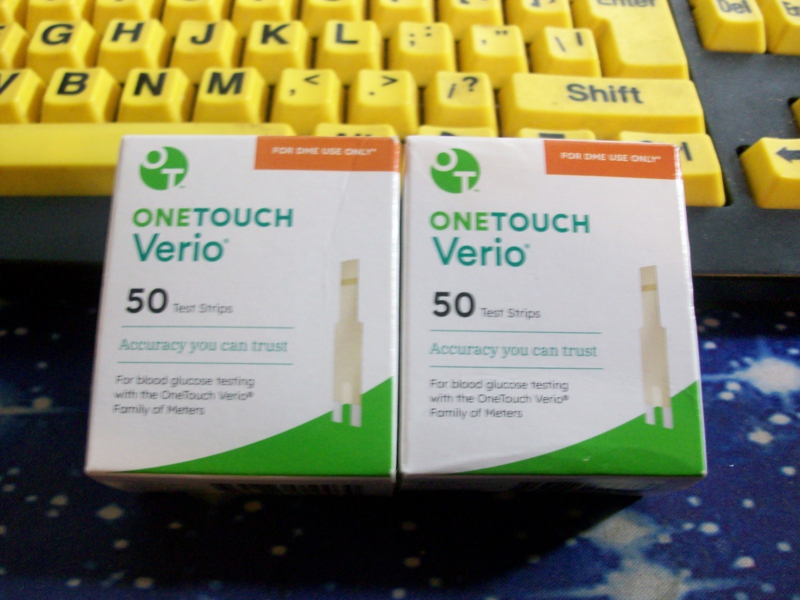 100 ONE TOUCH VERIO TEST STRIPS, 2 X 50, EXP 8 & 9-26, GOOD SEALED BOXES