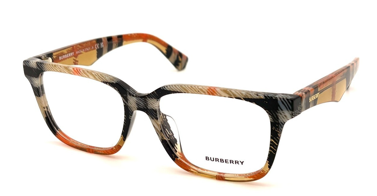 BURBERRY BE2425D 4146 Check Sand / Clear Lens 54mm Eyeglasses