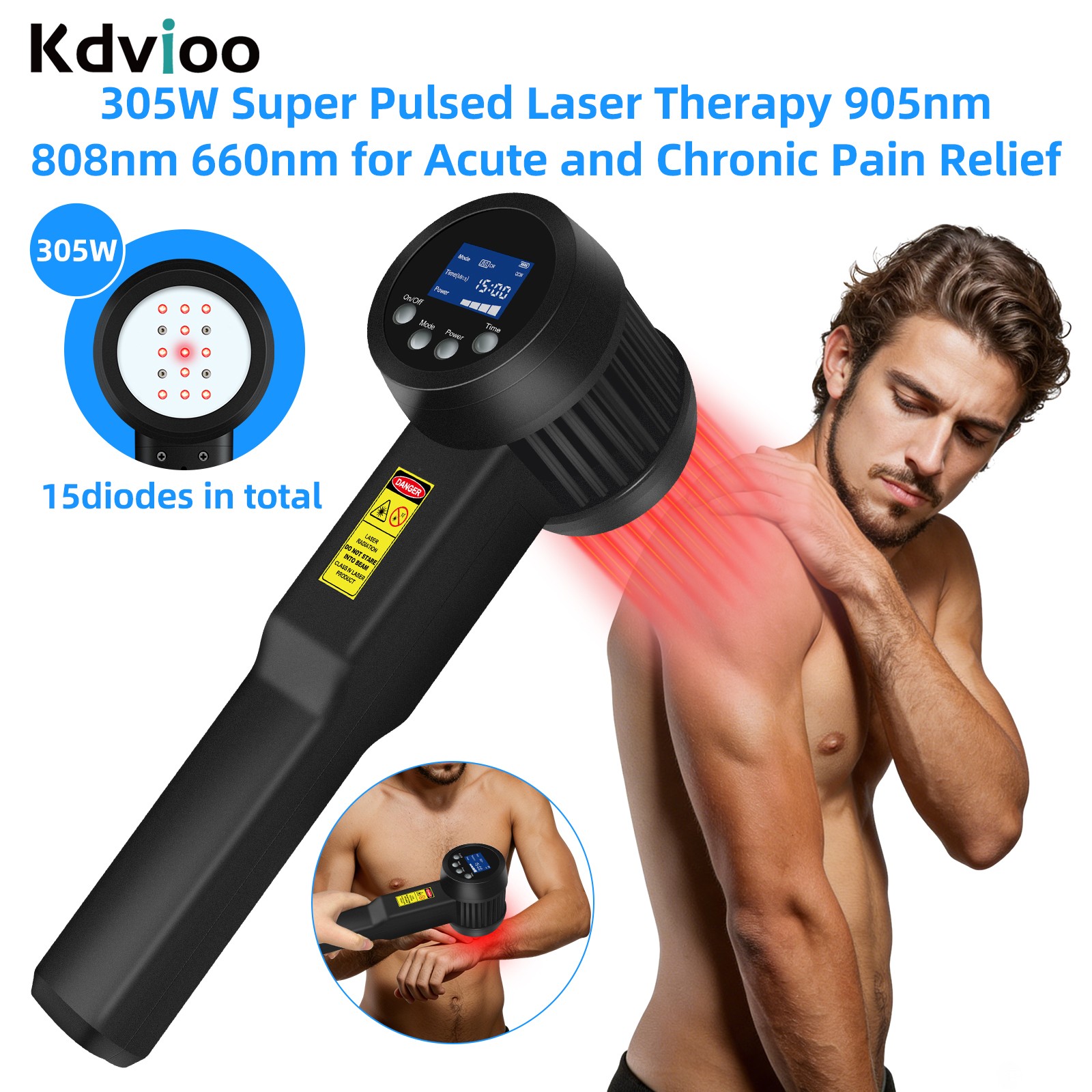 305W Super Pulsed Infrared Laser Treatment for Arthritis Back Pain Inflammation