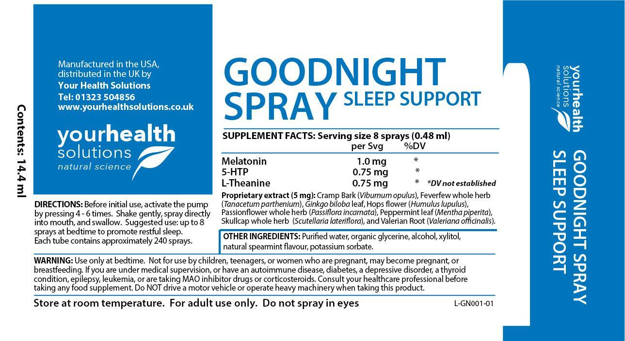 GOODNIGHT 95% ABSORPTION SPRAY FROM YOUR HEALTH SOLUTIONS FREE USA SHIPPING