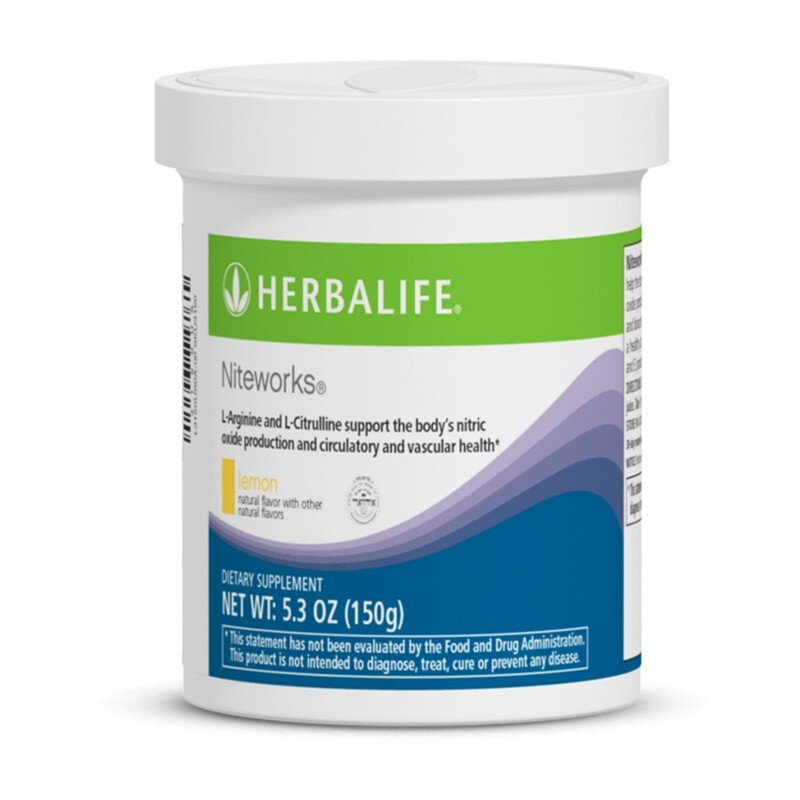 Herbalife Niteworks Lemon – 15 Servings (5.3 oz) | Nitric Oxide Supplement