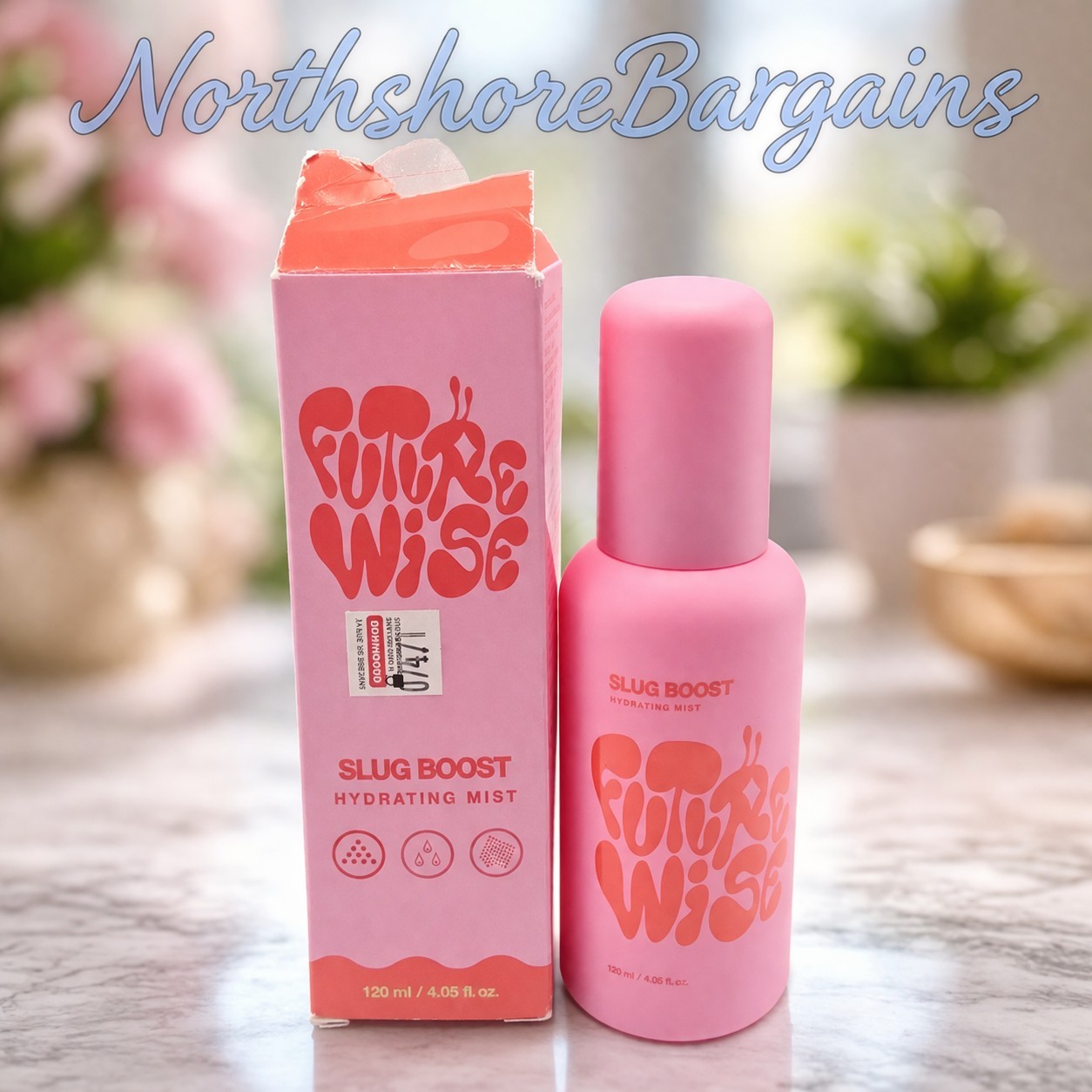 Futurewise SLUG BOOST Hydrating Facial Mist, 4.06 FL OZ, Discontinued, Box Dmge