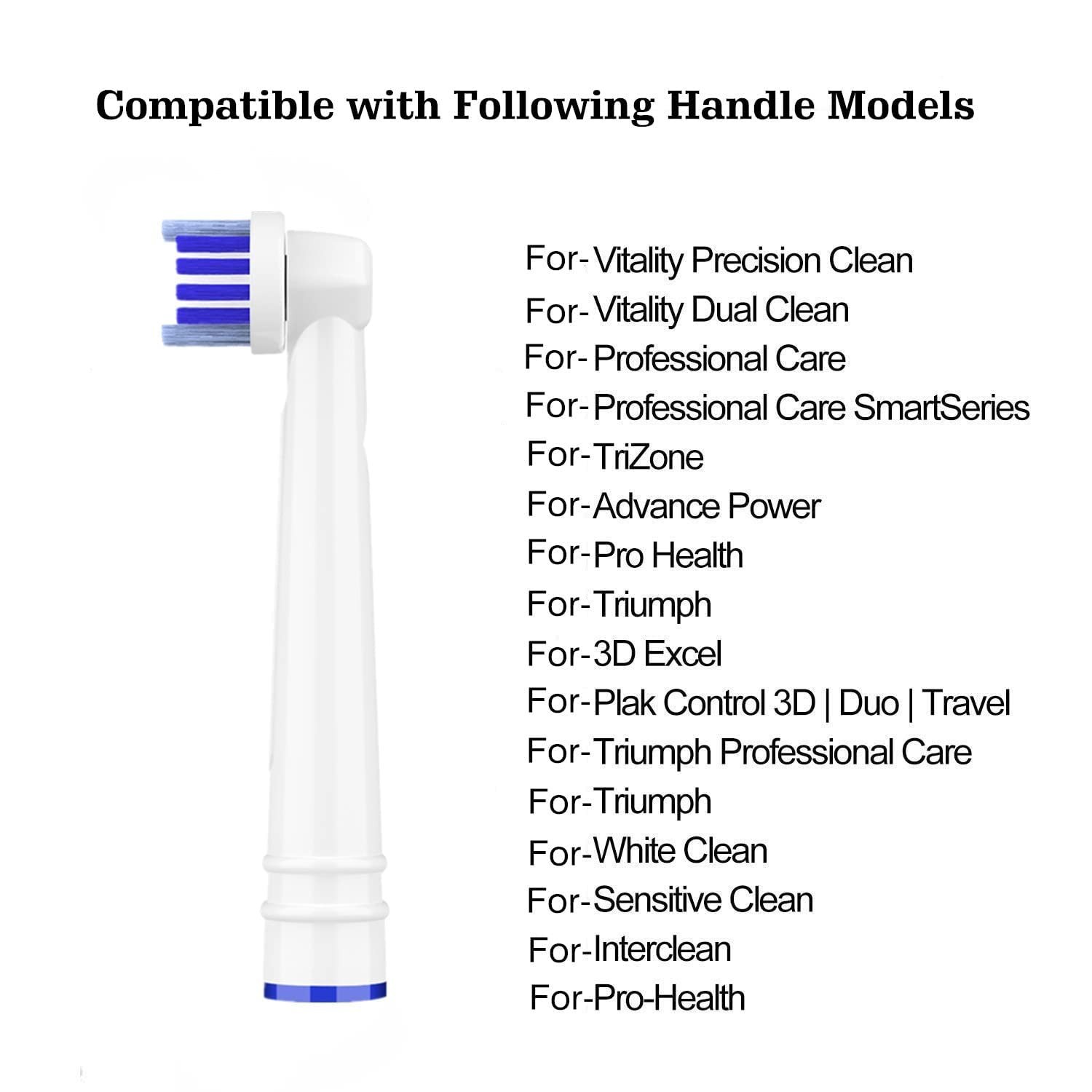 Replacement Brush Heads Compatible with Oral-B Braun Electric Toothbrush 8 Pack