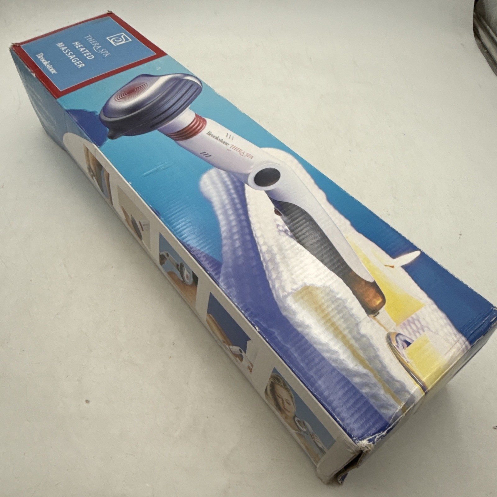 Brookstone THERA SPA Adjustable 2 Speed Heated Hand Held Massager Tested Working