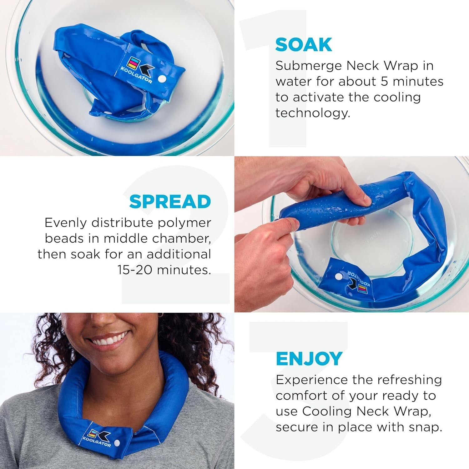 Blue Paisley Cooling Neck Wrap – Durable, Reusable, Ideal for Active Lifestyles
