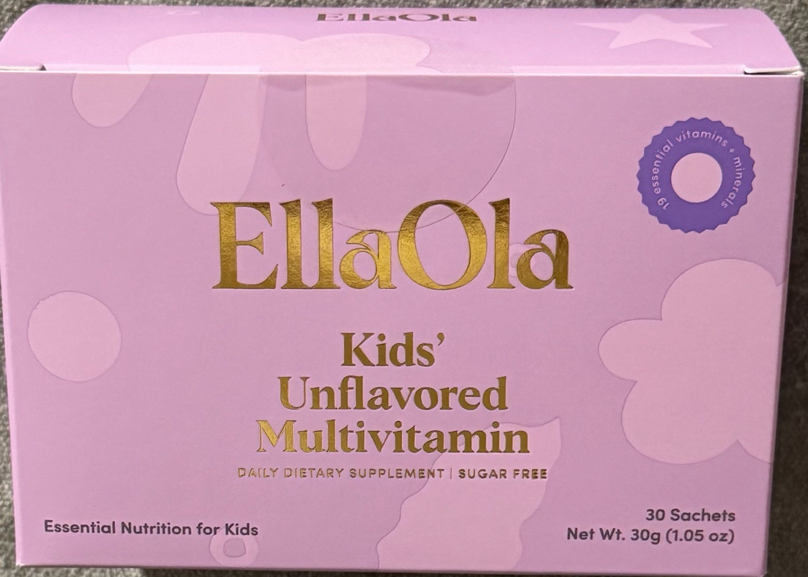 EllaOla Kids’ Unflavored Multivitamin 30 Sachets Exp 02/01/2028 New Sealed