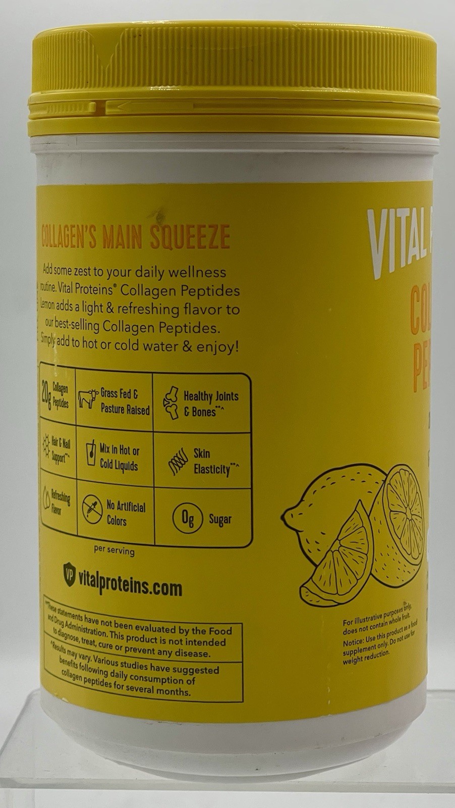 Vital Proteins Collagen Peptides Lemon Dietary Supplement 11oz EXP 05/2027