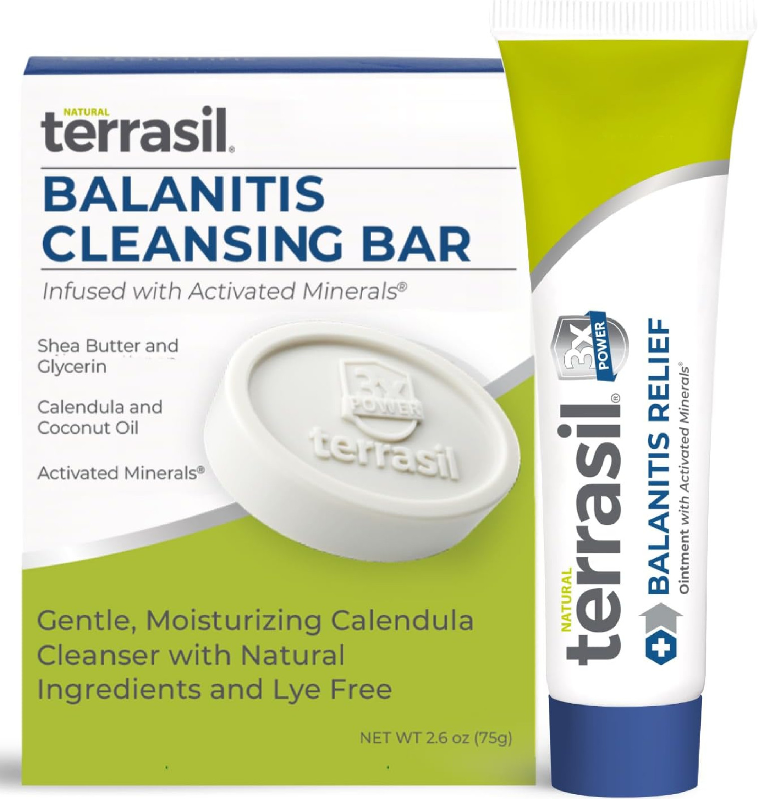 terrasil Balanitis Relief + Cleansing Soap 2-Product Kit – Balanitis Treatment f