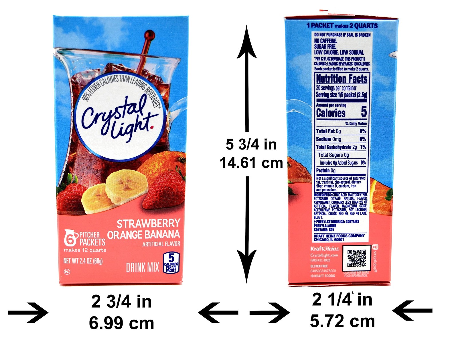 Strawberry Orange Banana, 6 Count Pack of 3