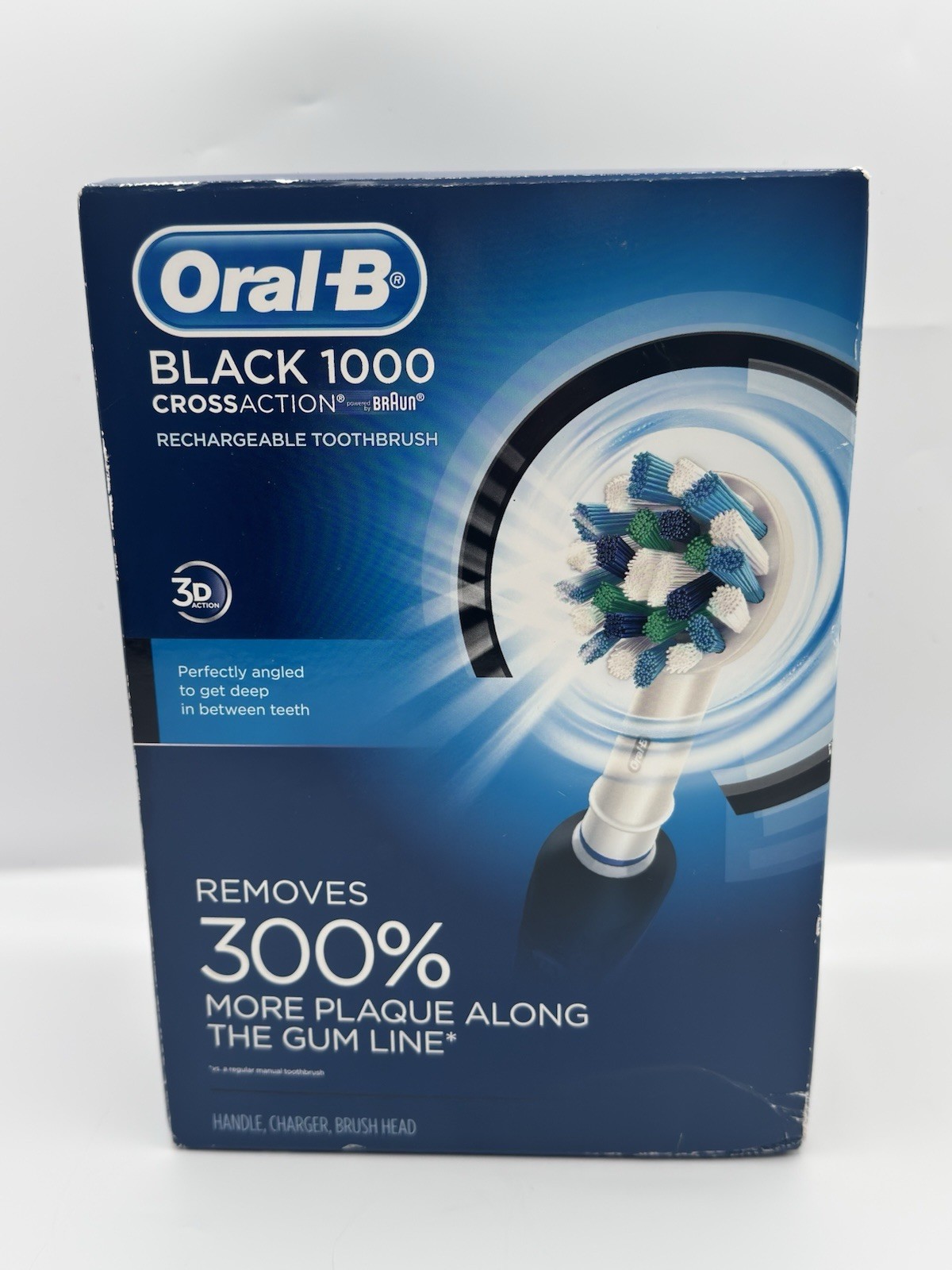 Oral-B 1000 CrossAction Electric Toothbrush Black Powered by Braun