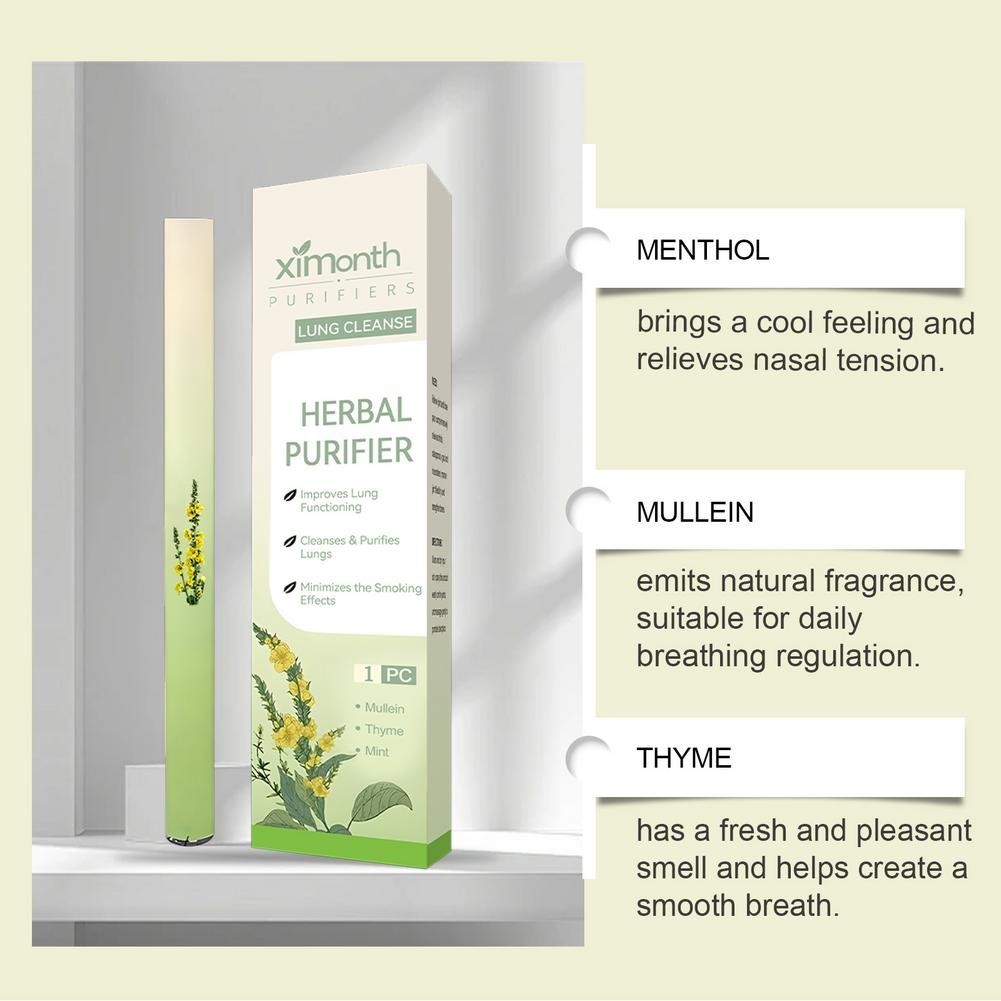 4 Style Herbal Diffuser w/Mullein Thyme Mint for Lung Health Fresh Air 4 packs