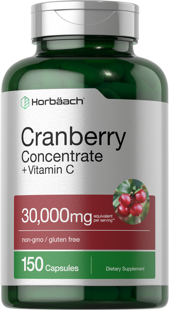 Cranberry Pills | 150 Capsules | 30,000 mg + Vitamin C | by Horbaach