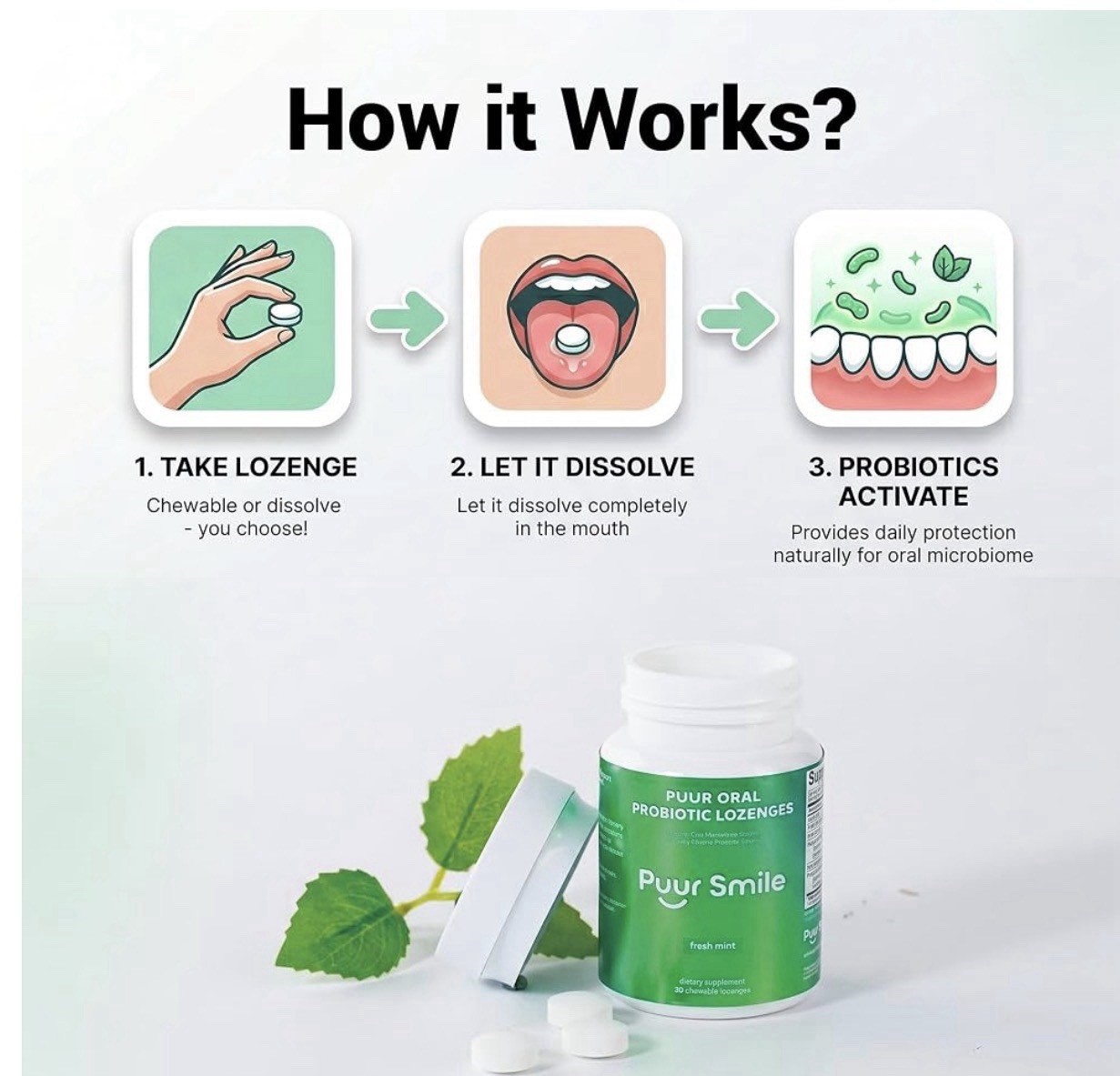 Dental Probiotic for Bad Breath Support, Oral Health Probiotics & Fresh Breath