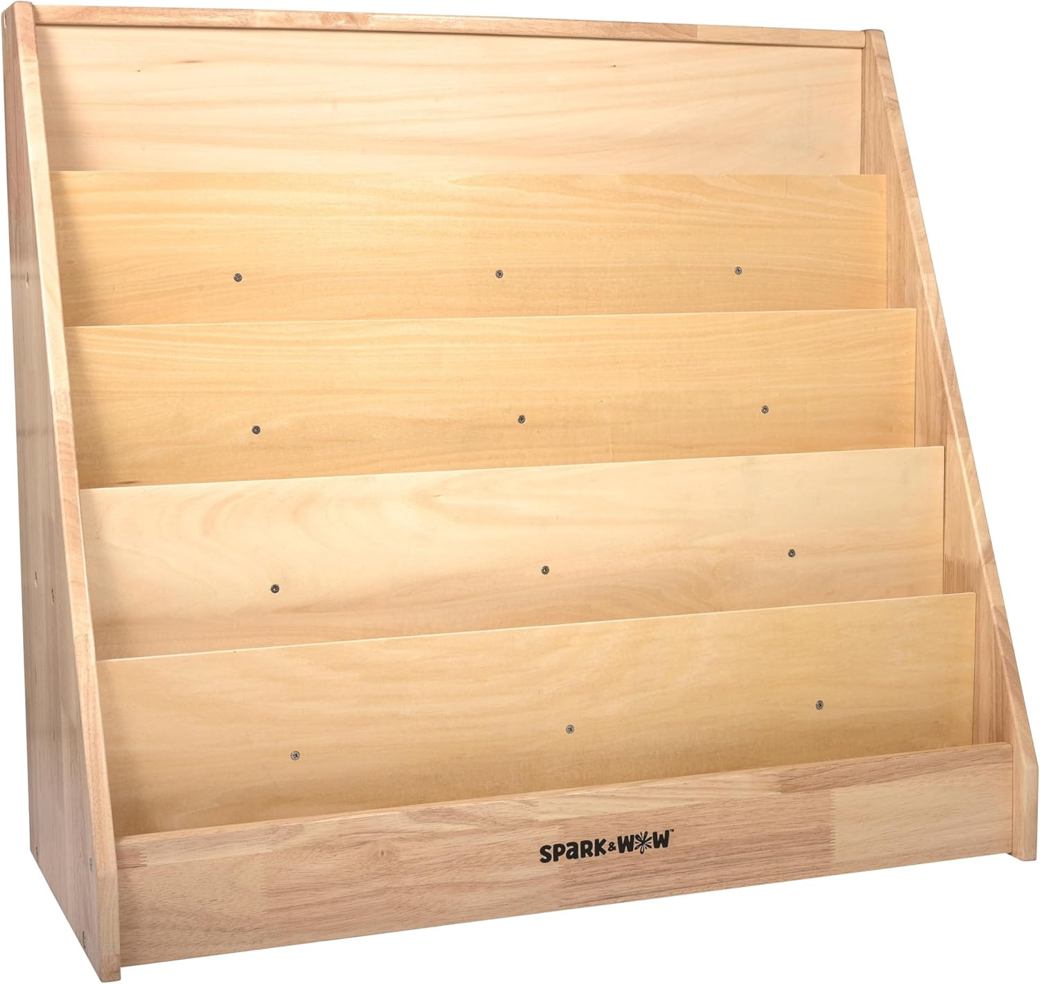 Toddler Bookshelf | Five Tiers | Shows Book Covers | Wood Bookshelf for Kids wit