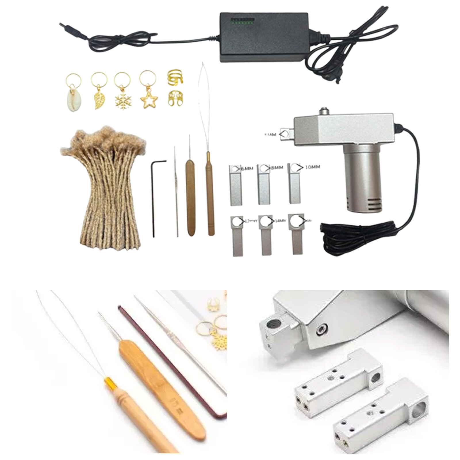 100-240V Dreadlocks Machine Metal Electric Instant Portable Hair Braiding