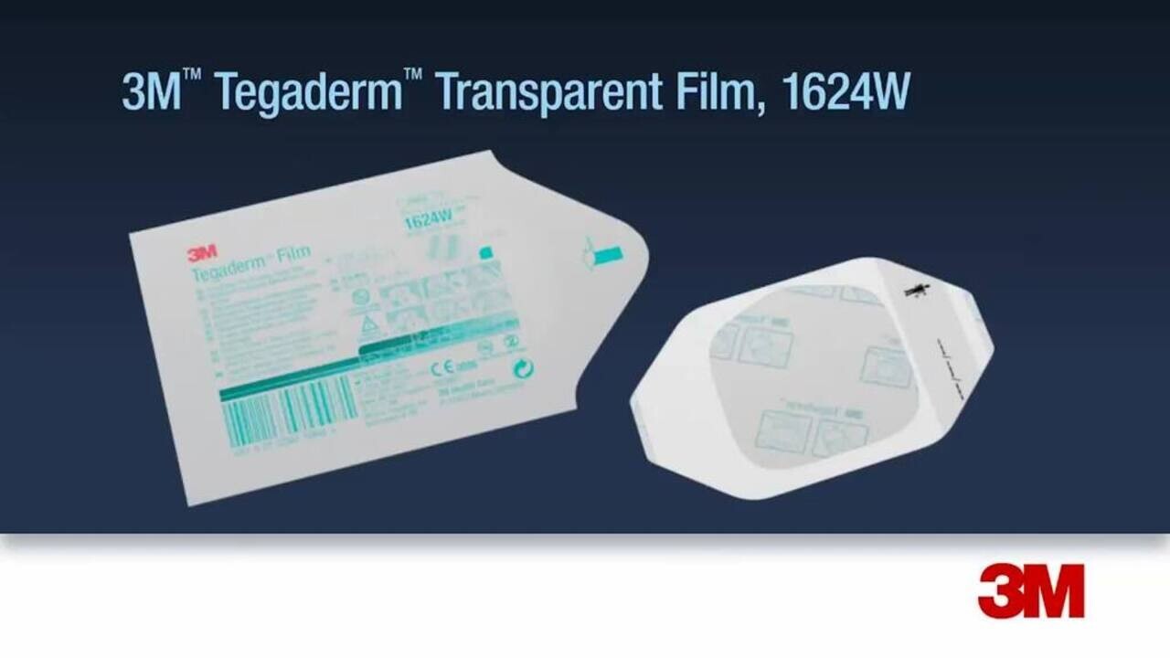 One (1) 3M Tegaderm Waterproof Transparent Film Dressing 2-3/8″ x 2-3/4″ 1624W