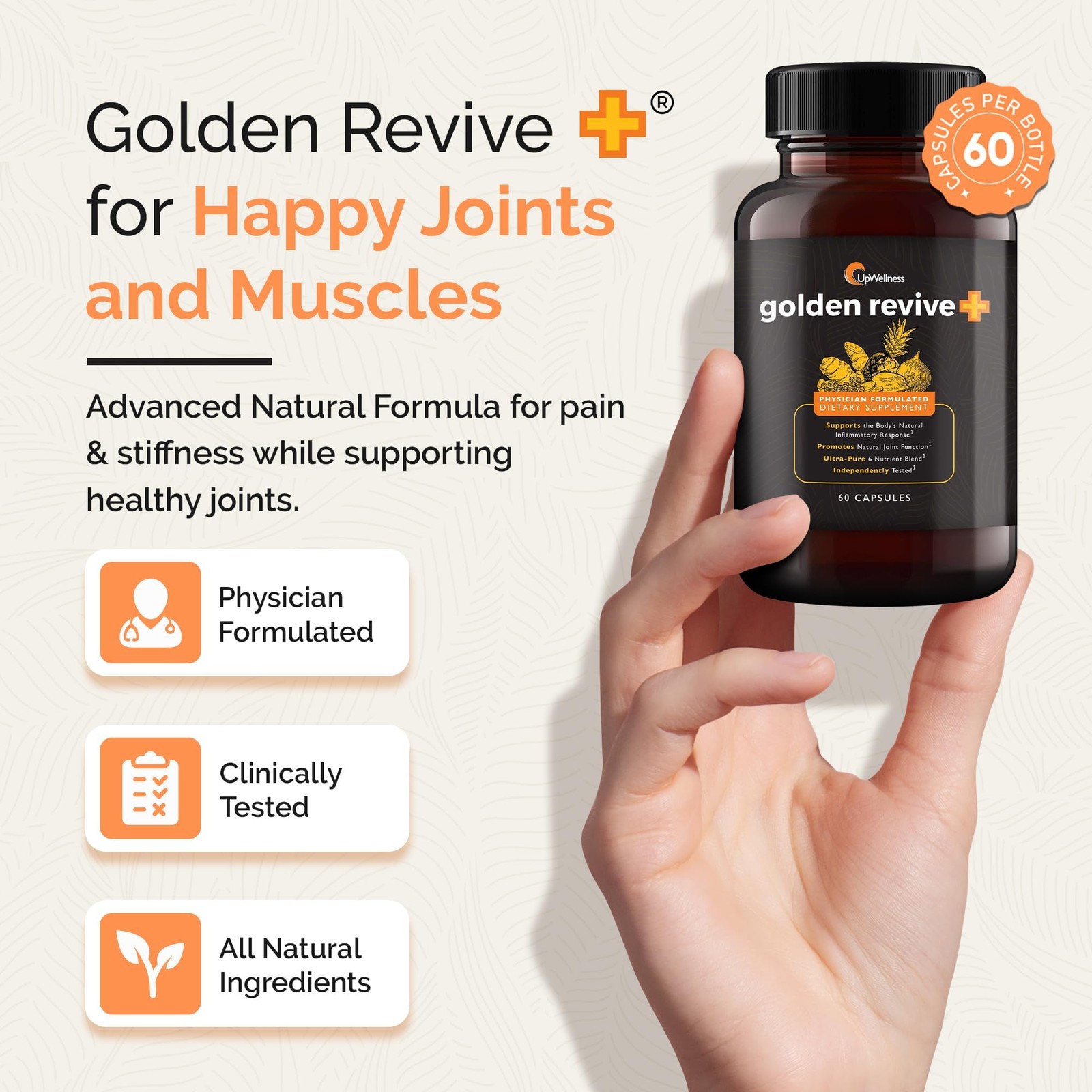 Joint Support Supplement with Turmeric, Quercetin, Magnesium & Boswellia – 60