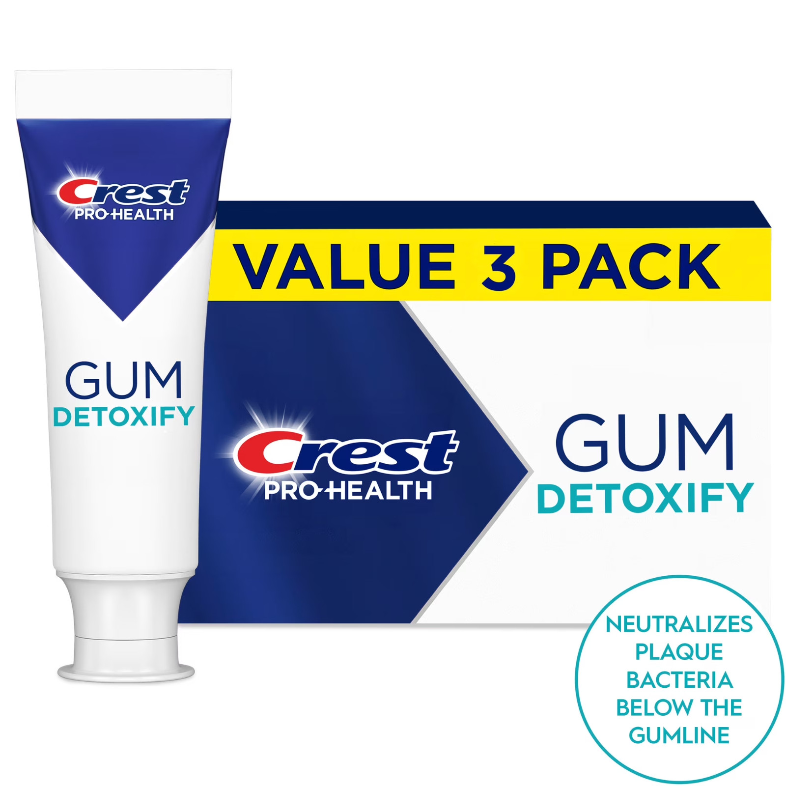 Crest Pro-Health Gum Detoxify Deep Clean Toothpaste 4.8 oz Pack of 3
