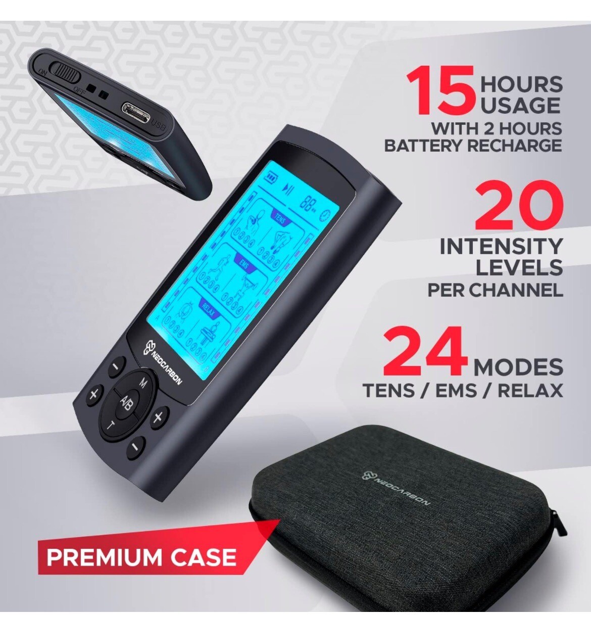 Unit Muscle Stimulator, Electronic PMS Pulse Massager Machine for Shock Physical