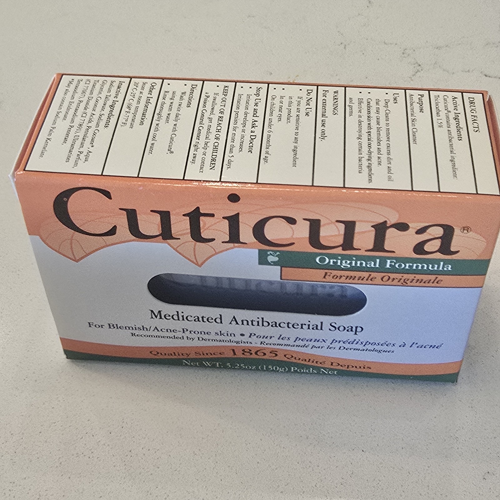 Vtg 5.2oz. Cuticura Soap Origional Formula Medicated Soap Acne Antibacterial