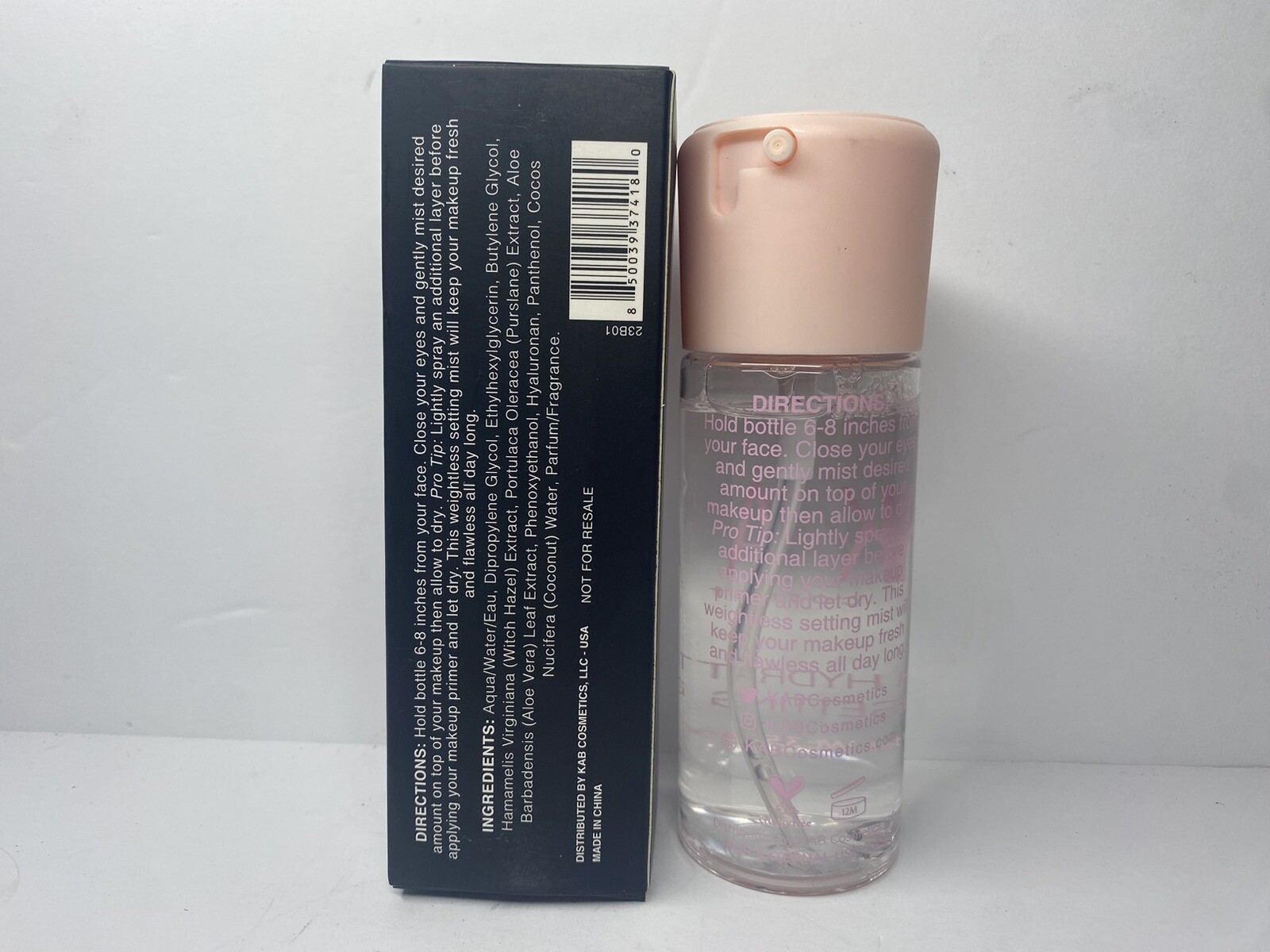 KAB Cosmetics Hydrating Setting Mist • 3.52 Fl Oz
