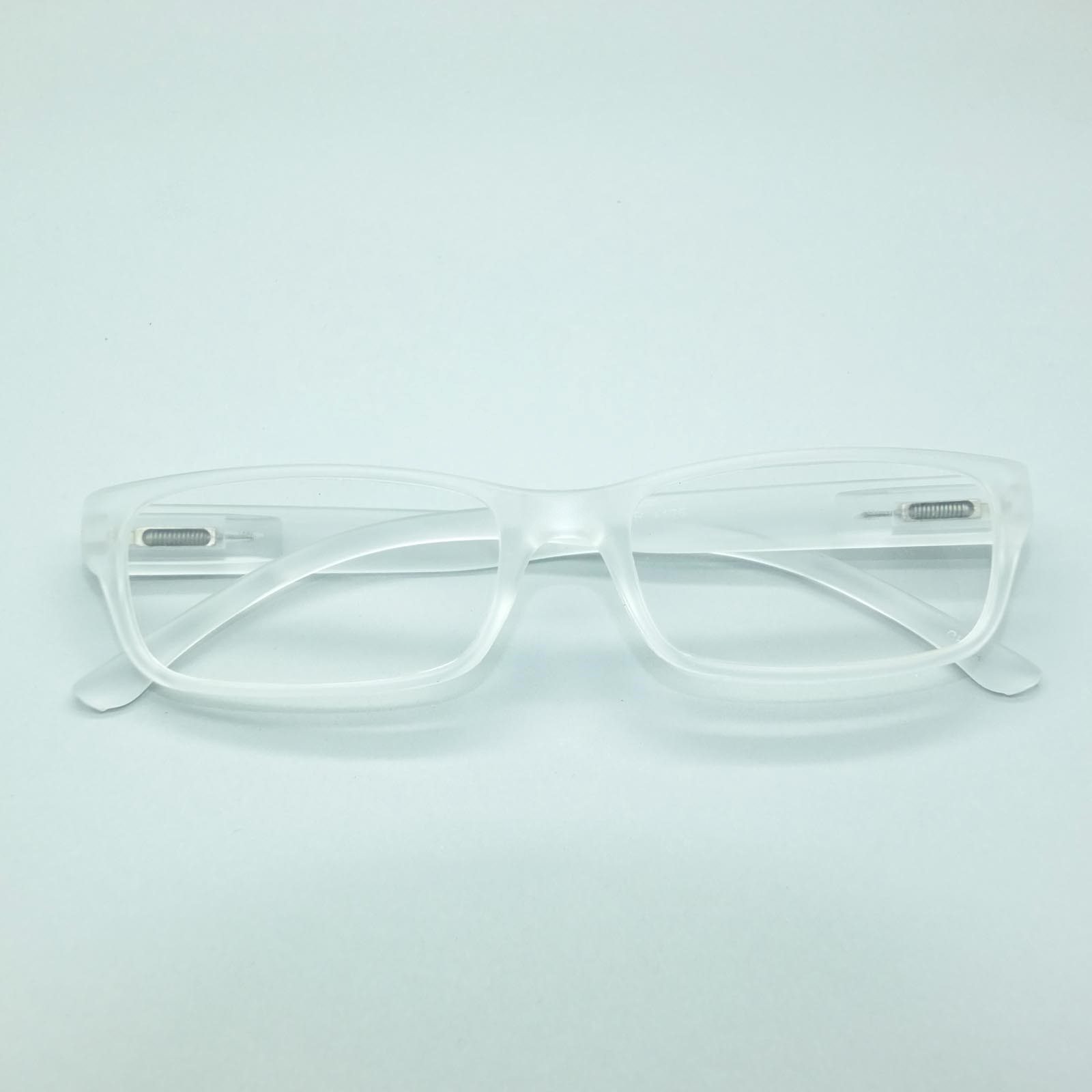 Reading Glasses Modernist Frosted Simple Tech Spring Hinge Frosted White +1.50