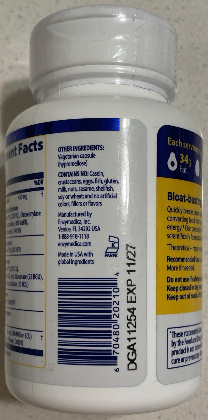 Enzymedica Digest Gold Maximum Strength – 90 Capsules – Expires 2027/2028