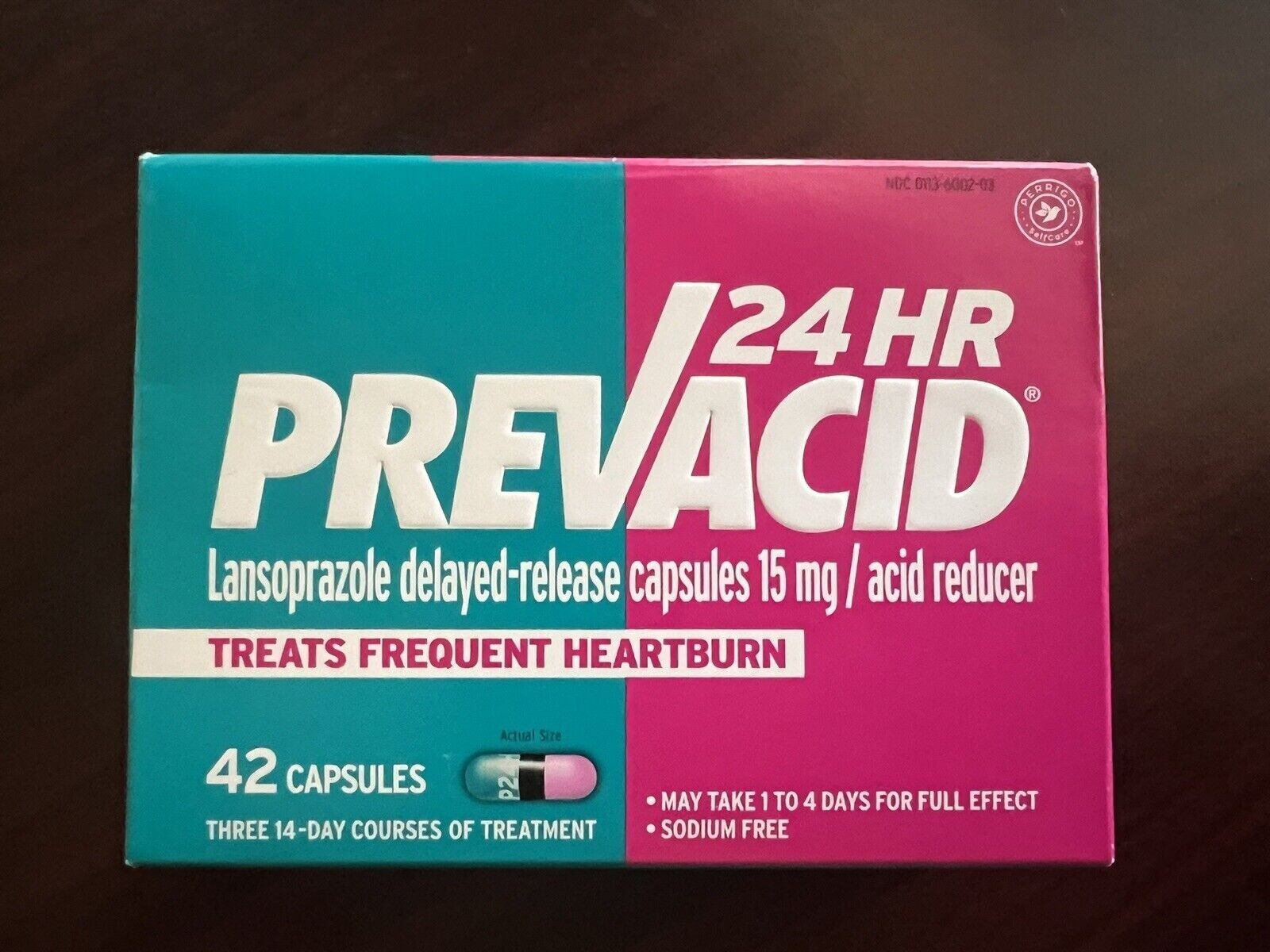 Prevacid 24 Hour Acid Reducer, 15 mg, 42 Capsules, Exp. 8/2026