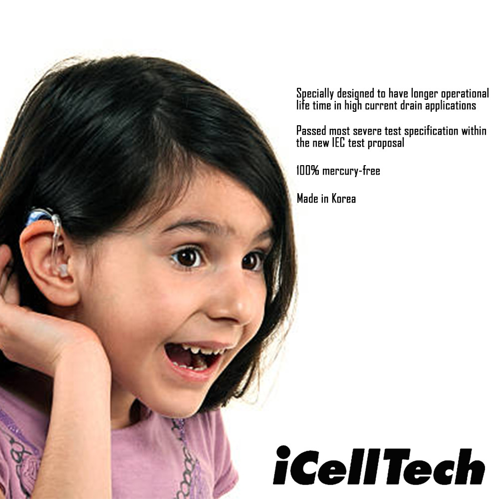 iCellTech Size 312 PR41 P312 Zinc Air MF Hearing Aid Batteries (120 Pack)