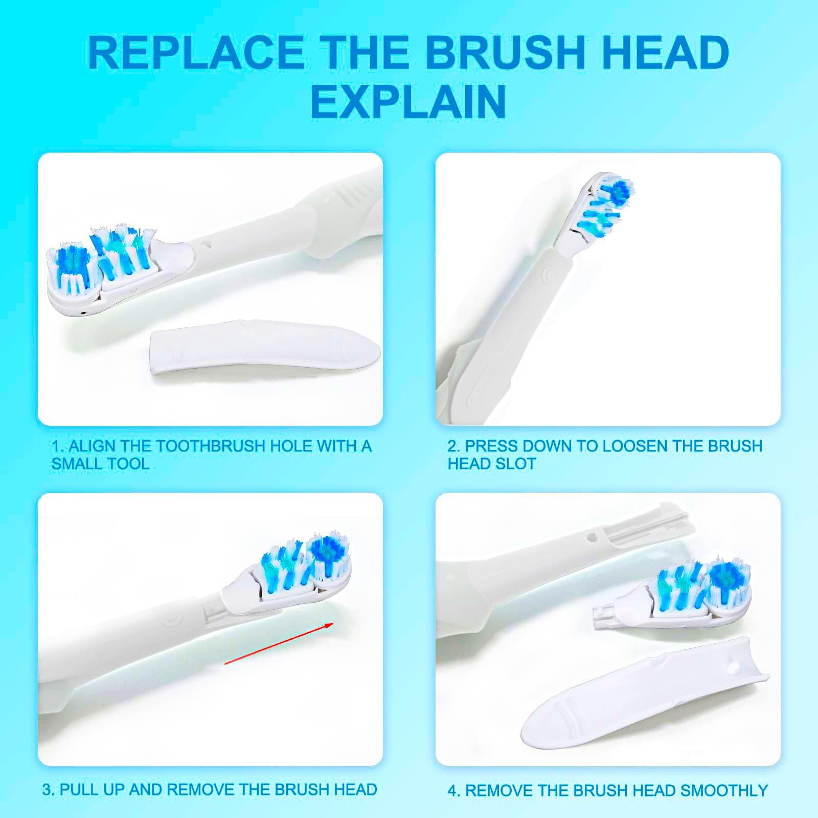 Sensitive Toothbrush Heads 16 Count Dual Clean Rotating Oral Care Cross Action
