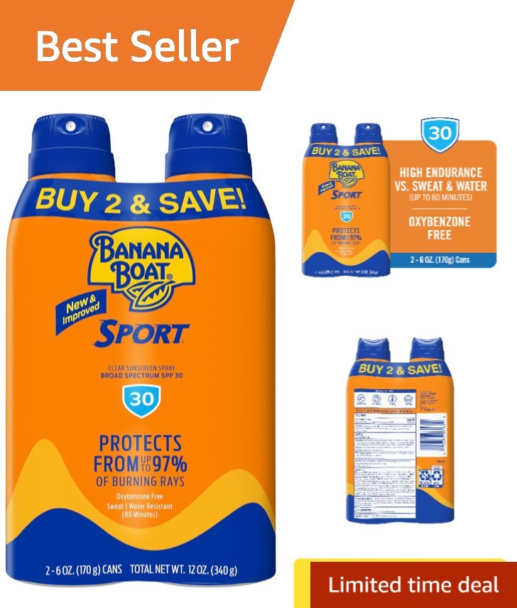 Sport Ultra SPF 30 Sunscreen Spray Twin Pack – Lightweight, Water-Resistant, …