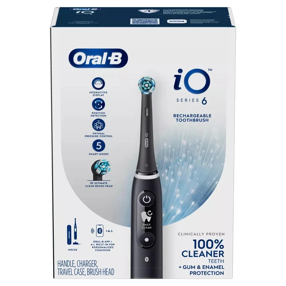 Oral-B iO 6 Series Electric Toothbrush – Black Lava