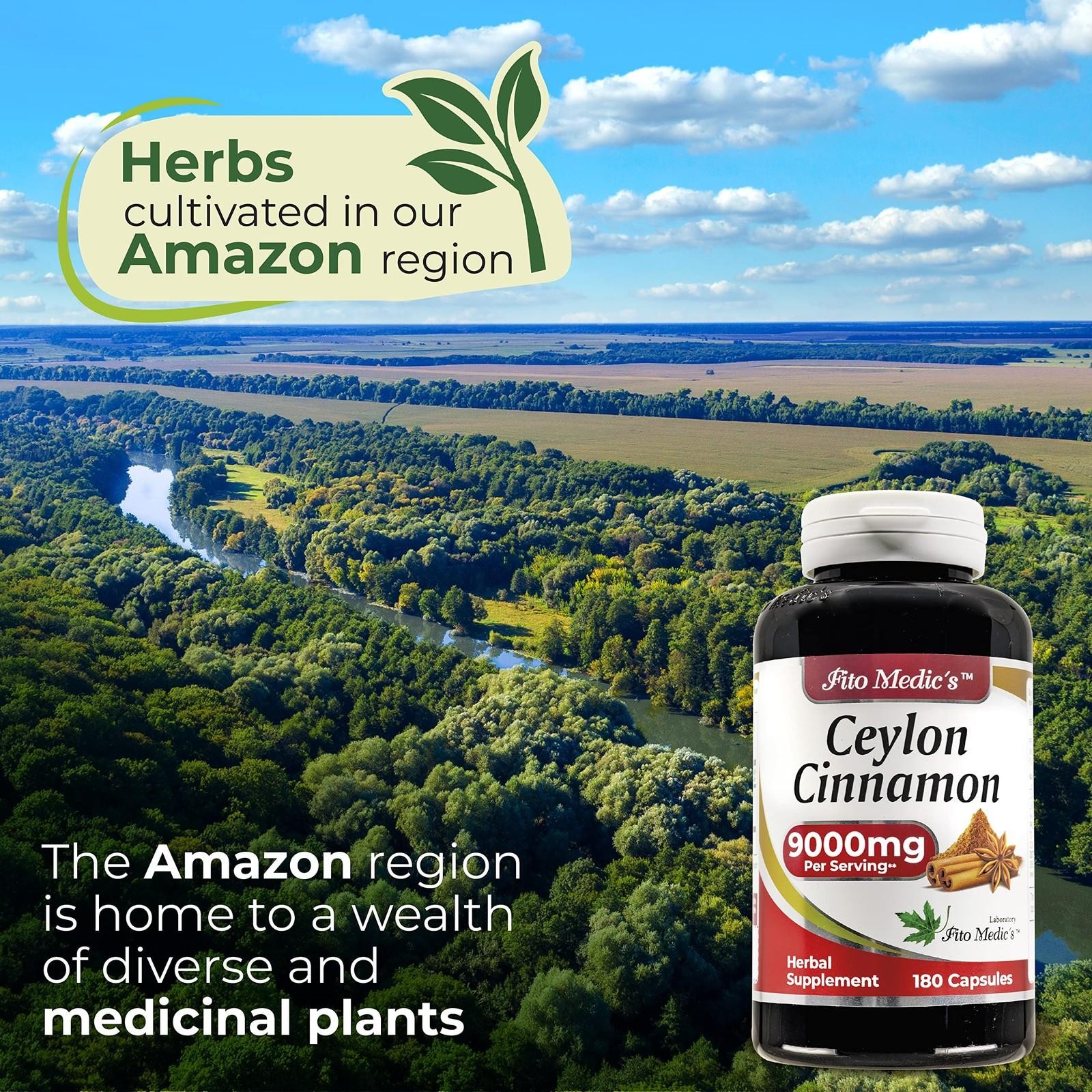 Fito Medic’s Lab | Ceylon Cinnamon |9000 Mg Equivalent| 180 Count (pack of 1)