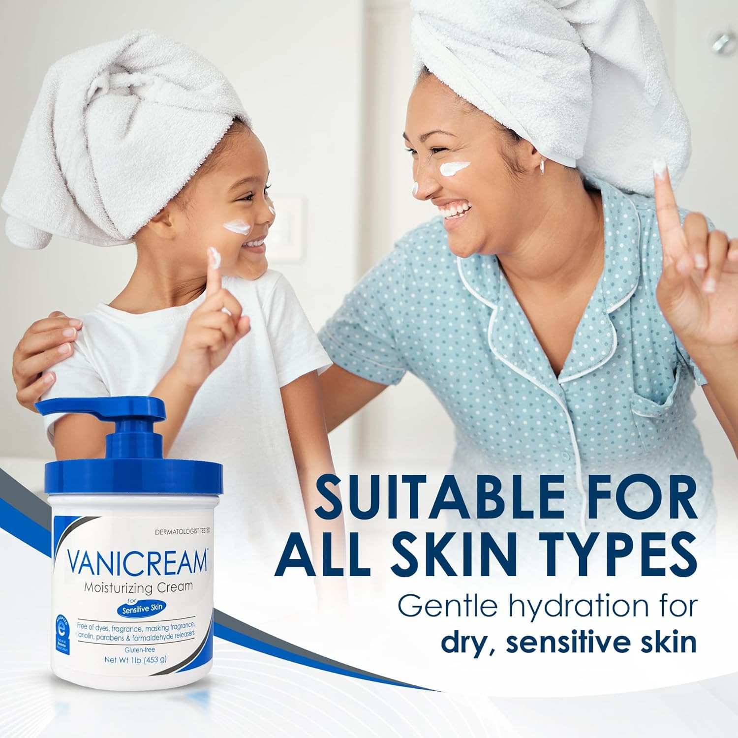 Moisturizing Cream, for Sensitive Skin, 1 Lb (453 G),