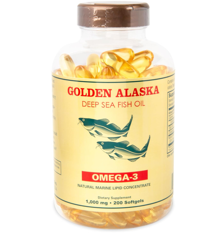 Alaska Deep Sea Fish Oil Omega 3 1000mg 200 Softgels EPA DHA Keto Evening Primro