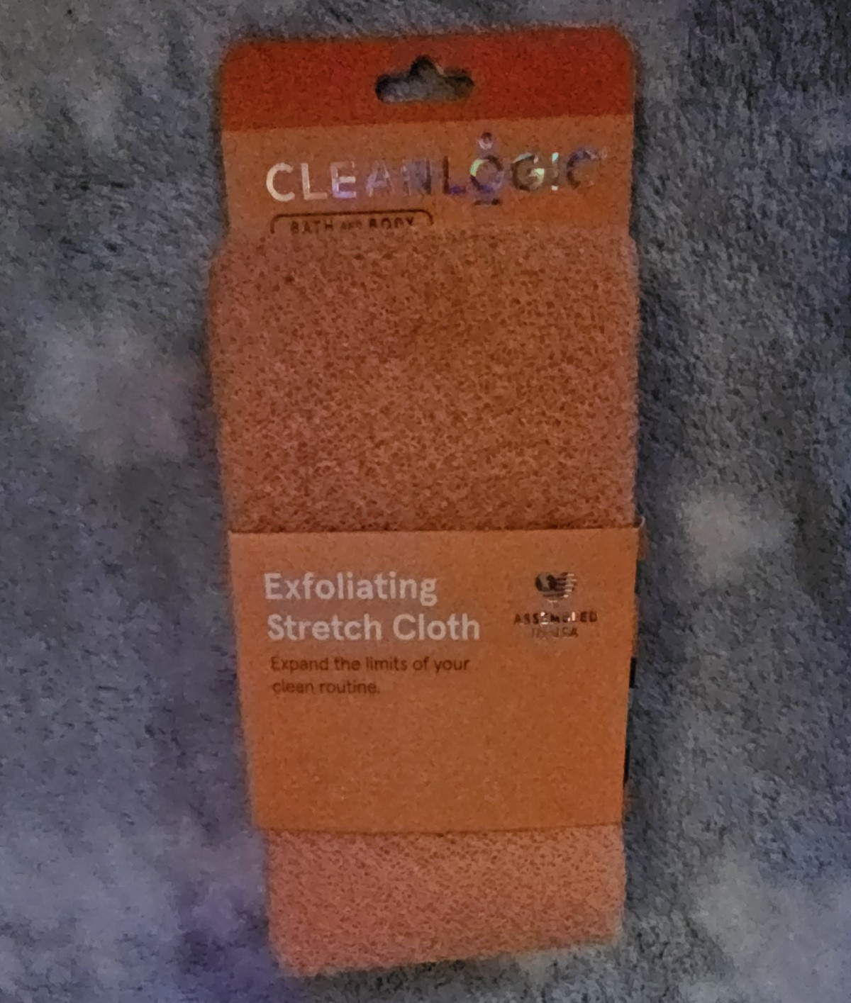Cleanlogic Exfoliating Stretch Cloth Towel, Orange 17.2 x 3.86 in CB104-V1